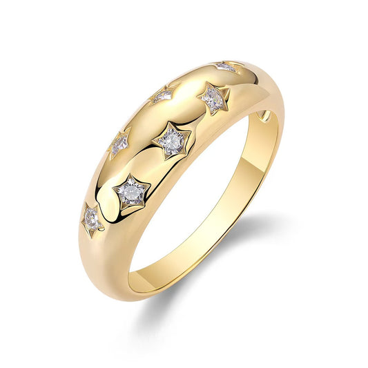 Gold diamond ring